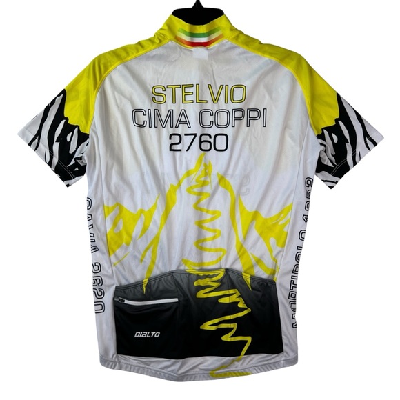 Dialto Cycling Jersey Mens Size L Yellow White Black - Picture 2 of 11